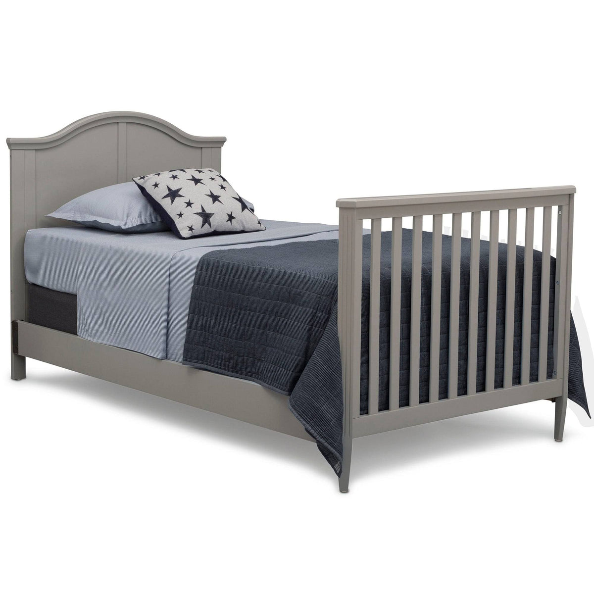 Mini Convertible Baby Crib with Mattress in Bianca White J3149