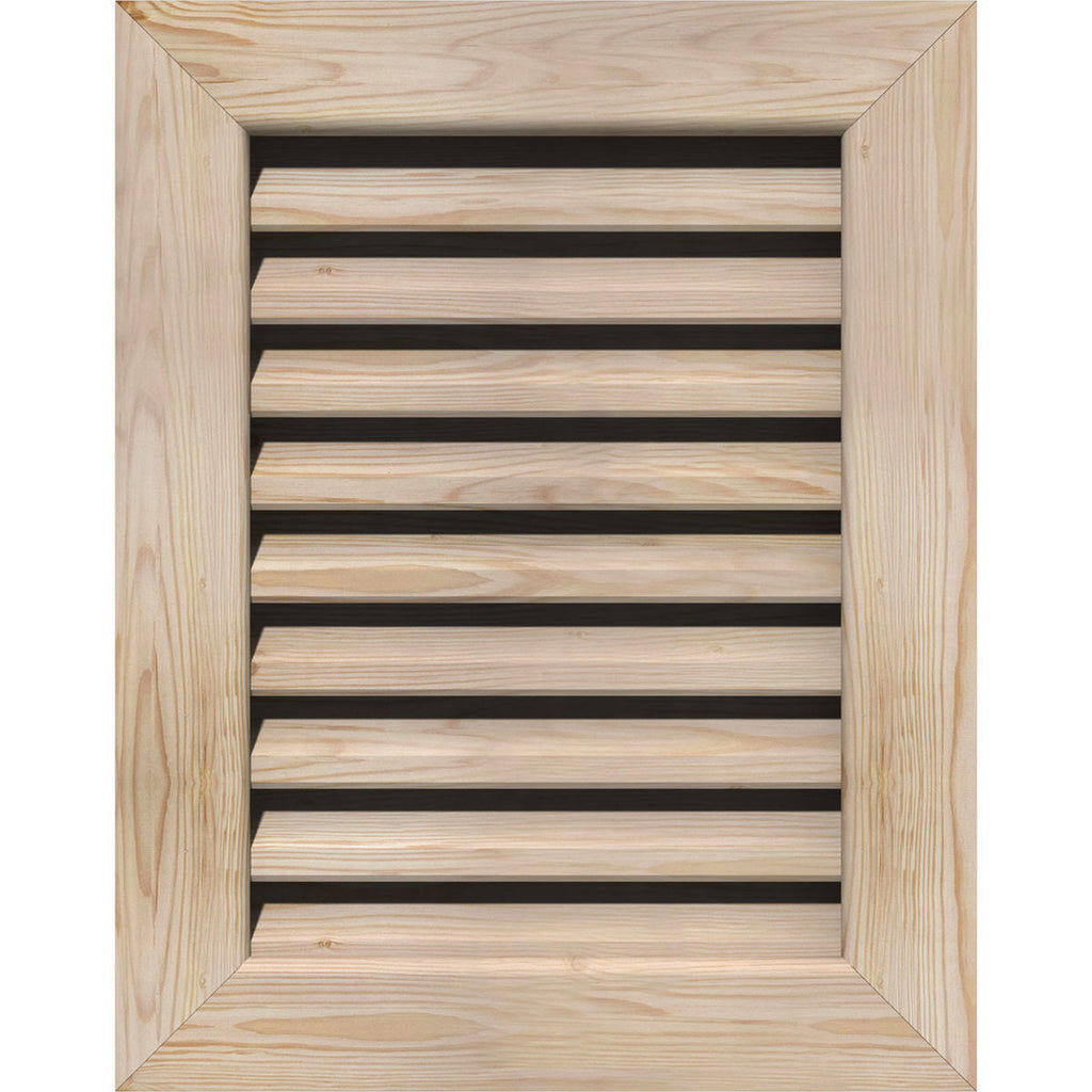 Unfinished Pine Vertical Gable Vent J232533