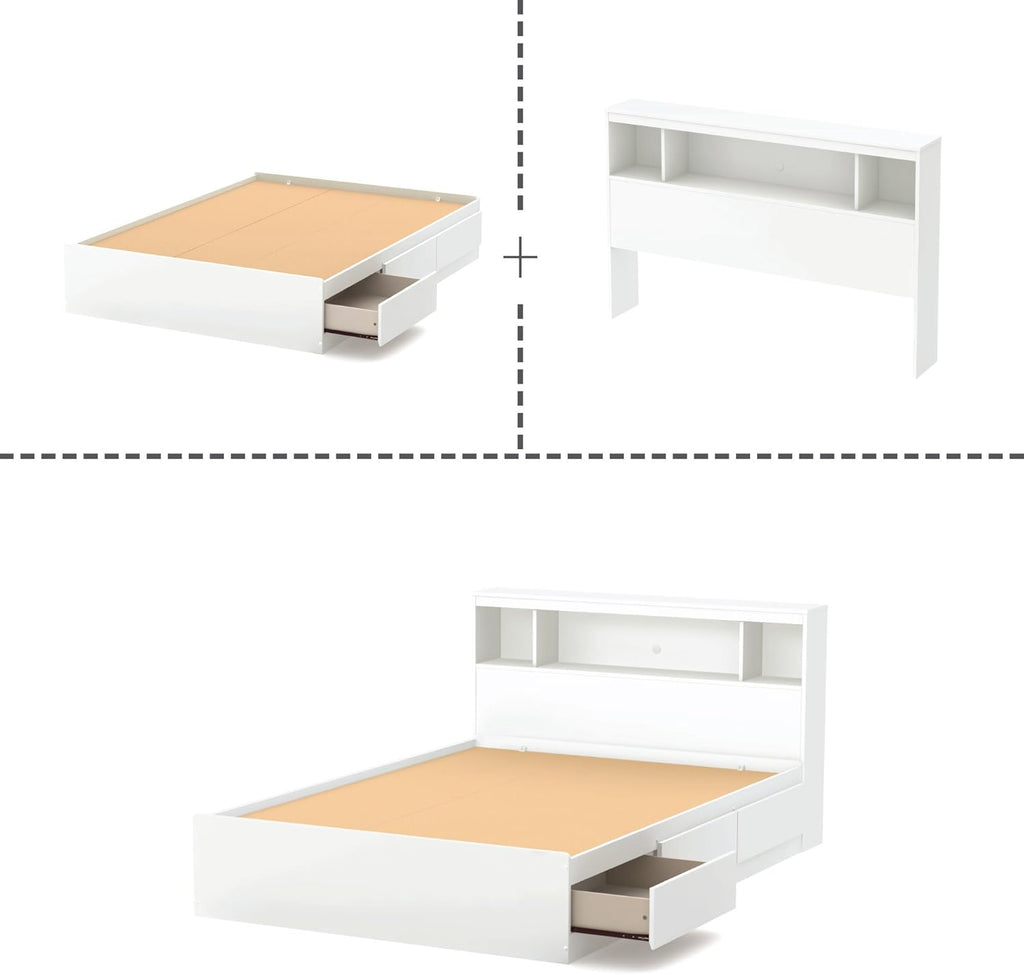 Full Mates Bed With Bookcase Headboard M22462