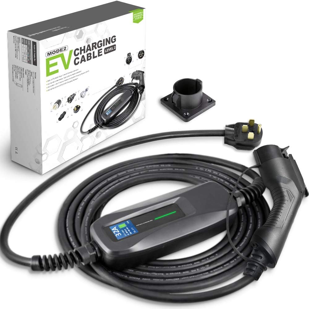 Portable Level 2 Electric Vehicle Charger, NEMA 14-50 26ft Cable B3860