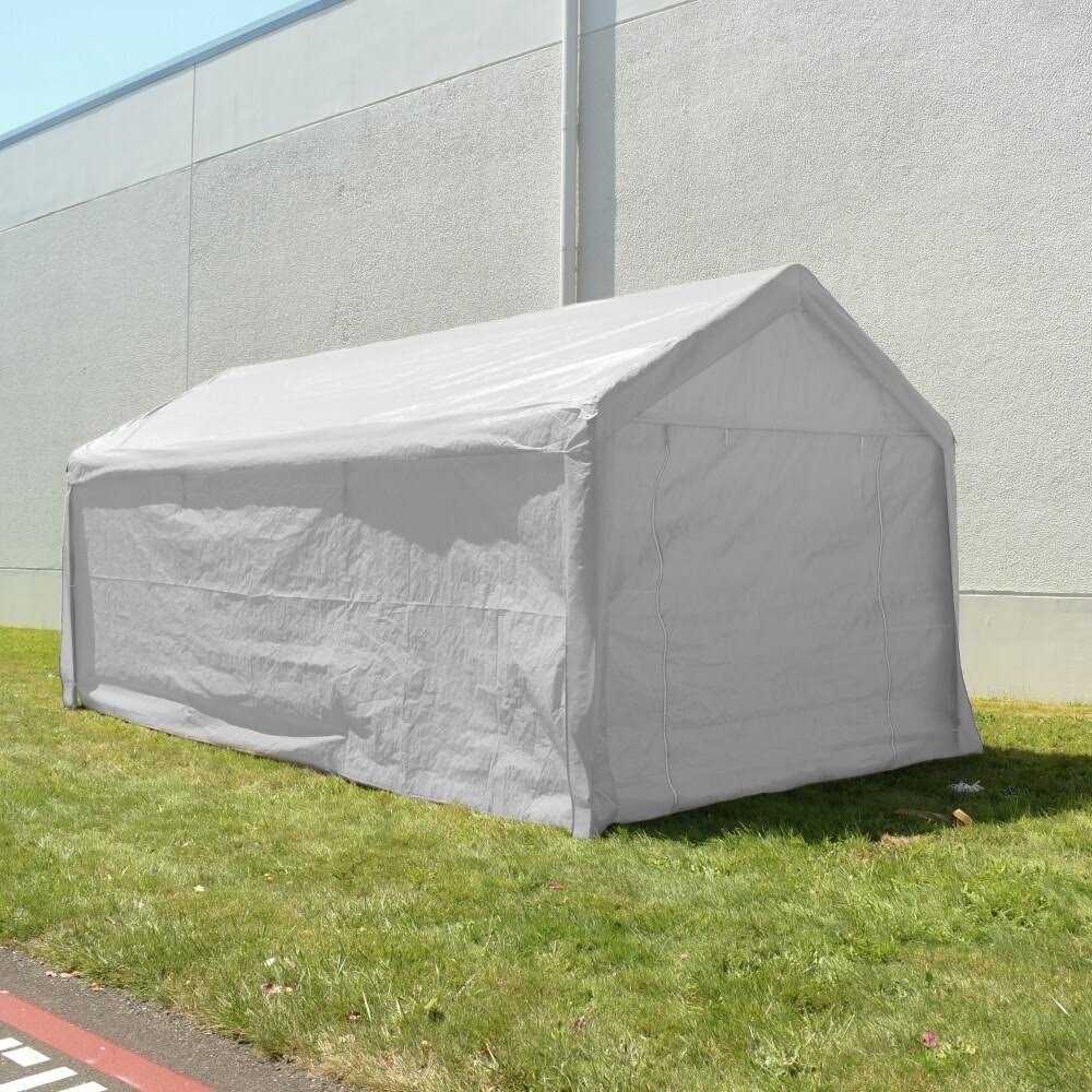 Heavy Duty Outdoor Canopy Carport Tent 10 x 20 ft White O415192