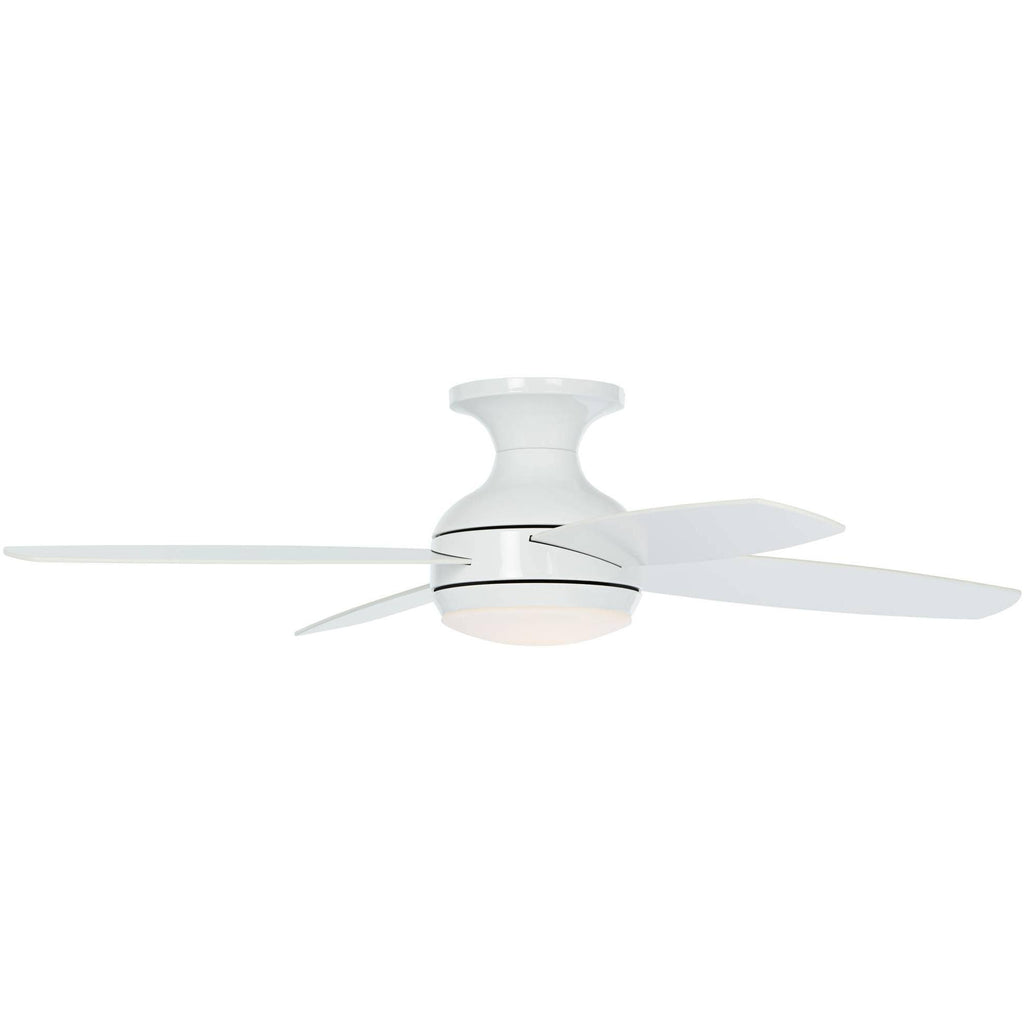 White Opal Glass LED Ceiling Fan with Remote Control R854