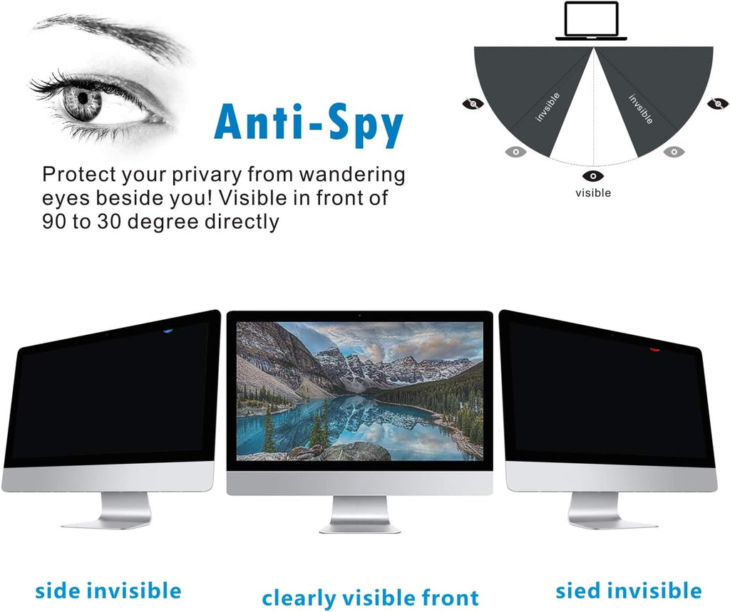 19-inch Standard 5:4 Monitor Privacy Screen Protector, Anti-Glare, Pack of 2 J213710