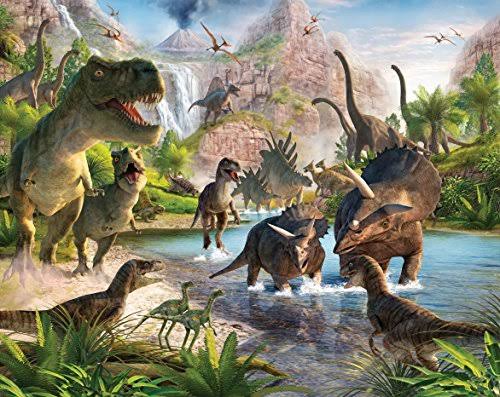 Dinosaur Land Wall Mural Y90639