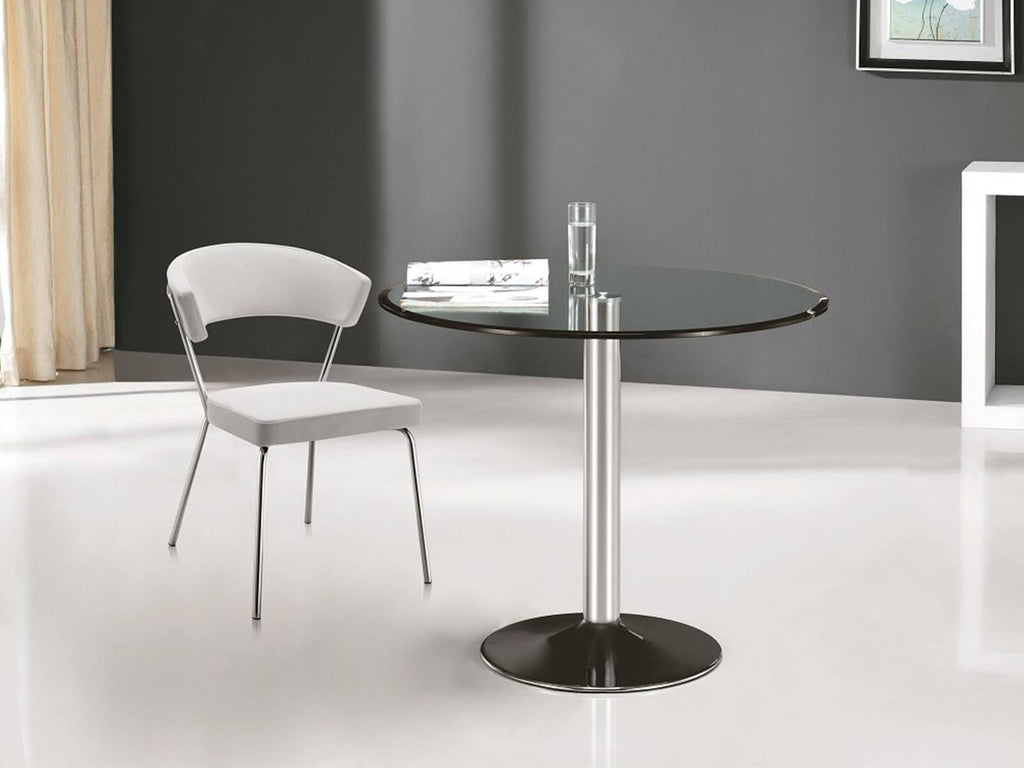 Chrome Clear Glass Dining Table E943