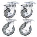 6 inch Swivel Rubber Wheel Casters Set of 4 S43438