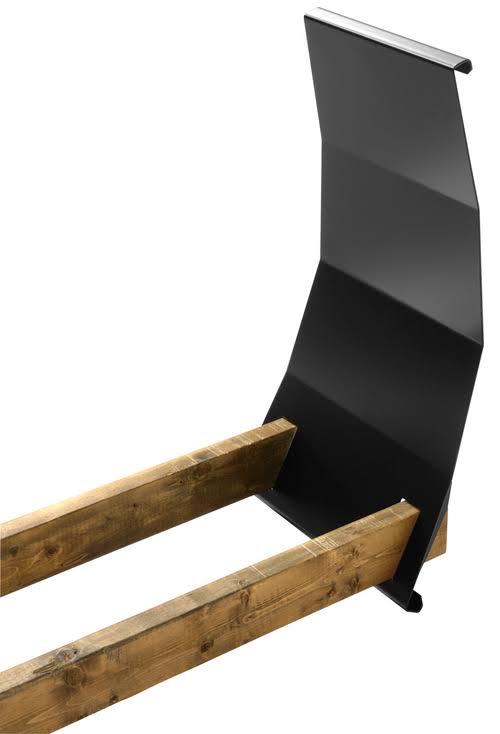 Black Steel Wood Caddy Z601