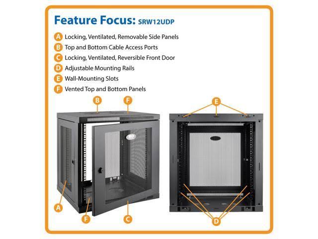 12U Wall Mount Rack Enclosure Server Cabinet U62595