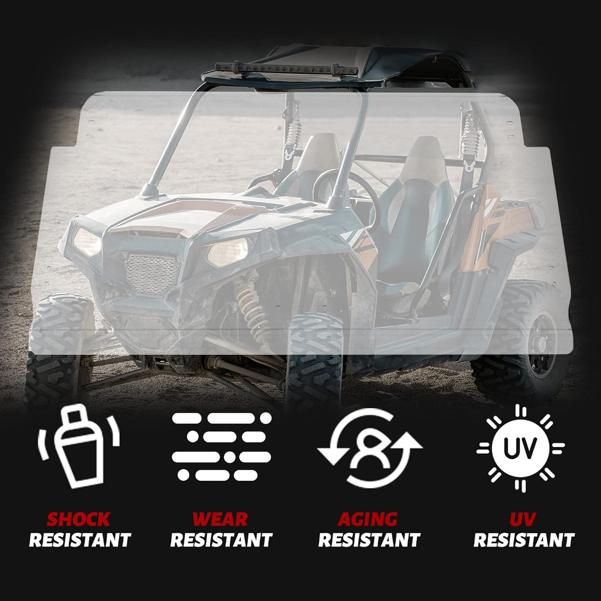 Clear Vented Windshield for Honda Pioneer 1000 X220087