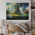 Castles Print on Natural Pine Wood M929