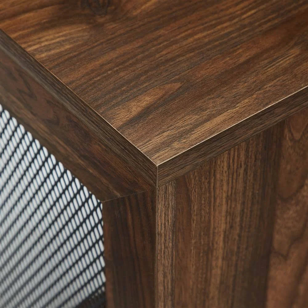 52x22 L-Shaped Computer Desk with Storage Dark Walnut Q232