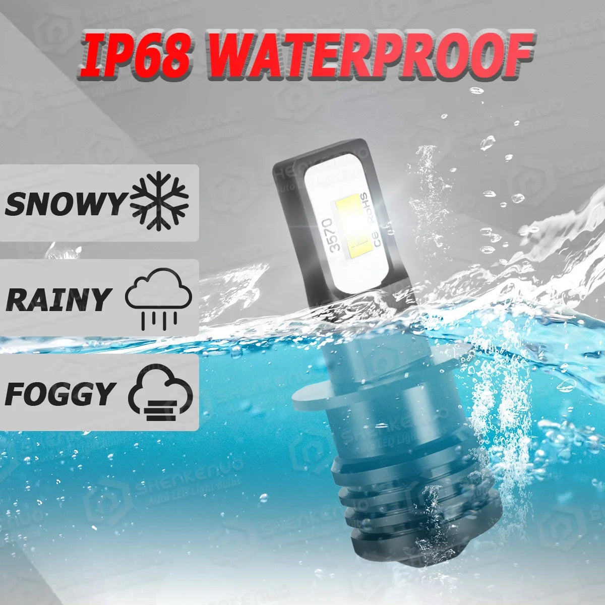 H3 LED Bulbs Fog Light Lamps 2X U583