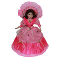 40cm Porcelain Female Doll Model In Rose Red Dress Hat Home Decor O6097