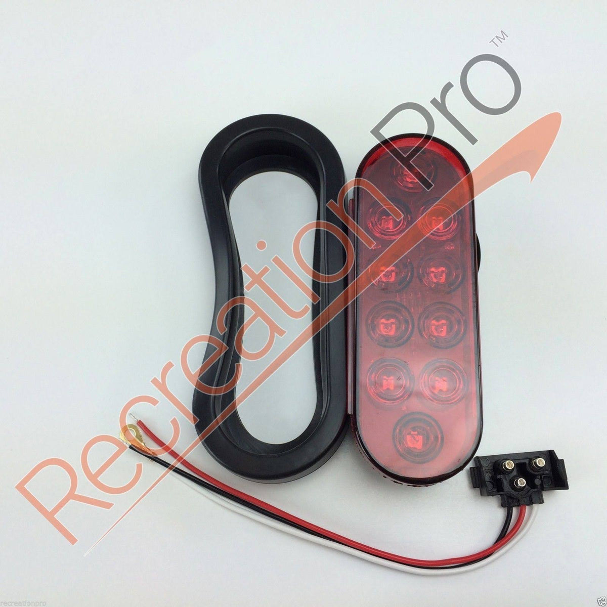 12 New LED Sealed Red 6x22 Oval Stop Turn Tail Lights K223808