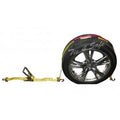 2 in. x 10 ft. Car Tie Downs with Swivel Hooks, Ratchet Buckle & Tire Grip - Yellow, 8 Piece M584164
