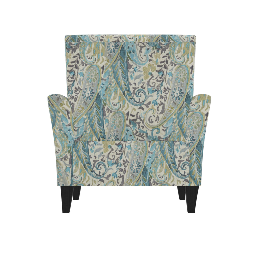 Transitional Flared Arm Armchair Multi Mango Paisley S277