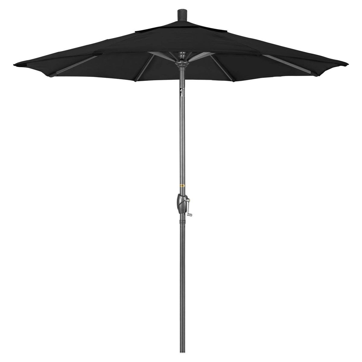 7.5 ft Aluminum Push Button Tilt Market Umbrella Black D5525