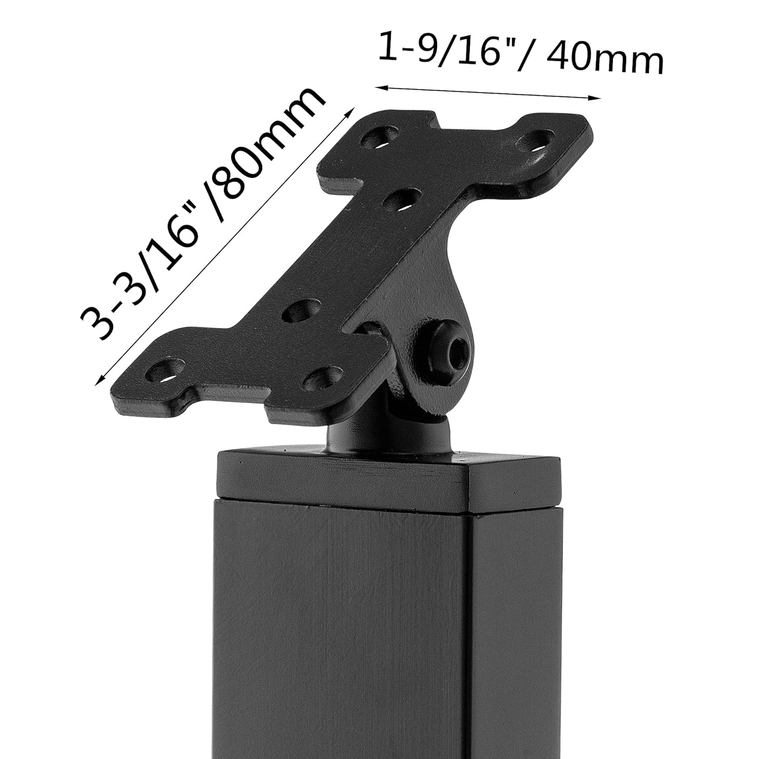 Black 42x1x2 Stainless Steel Square Cable Railing Post Z39279