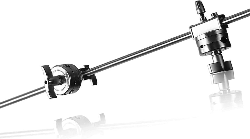 100% Stainless Steel Heavy Duty C Stand with Boom Arm, 2 Grip Head O7026