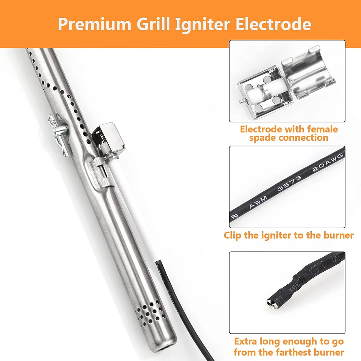 4 Burner Grill Replacement Burner and Heat Plates P7142