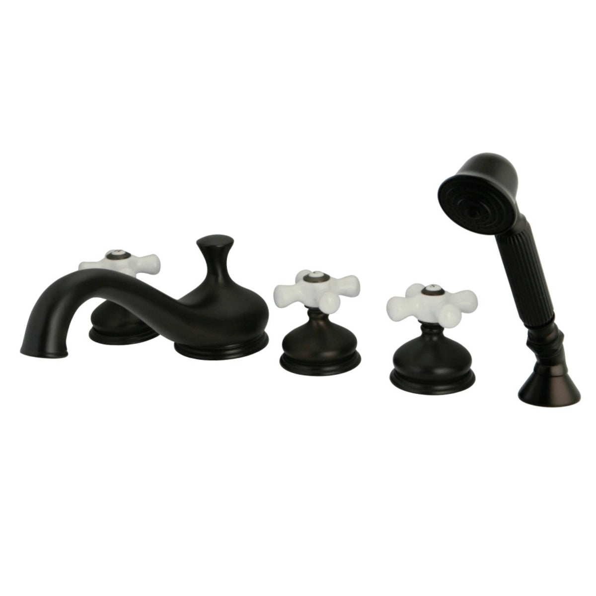 Oil Rubbed Bronze Roman Tub Filler with Hand Shower C230