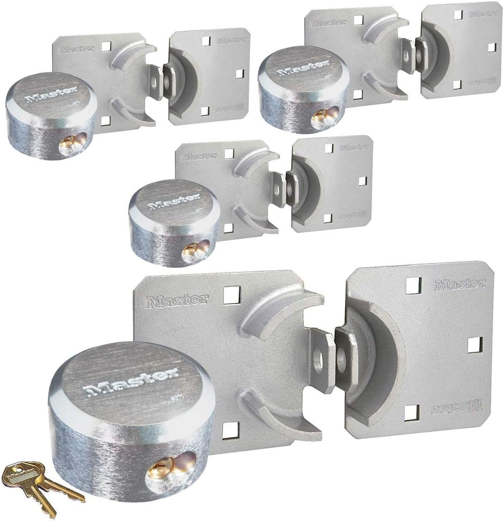 4 Keyed Alike Padlocks with Hidden Shackle B84212