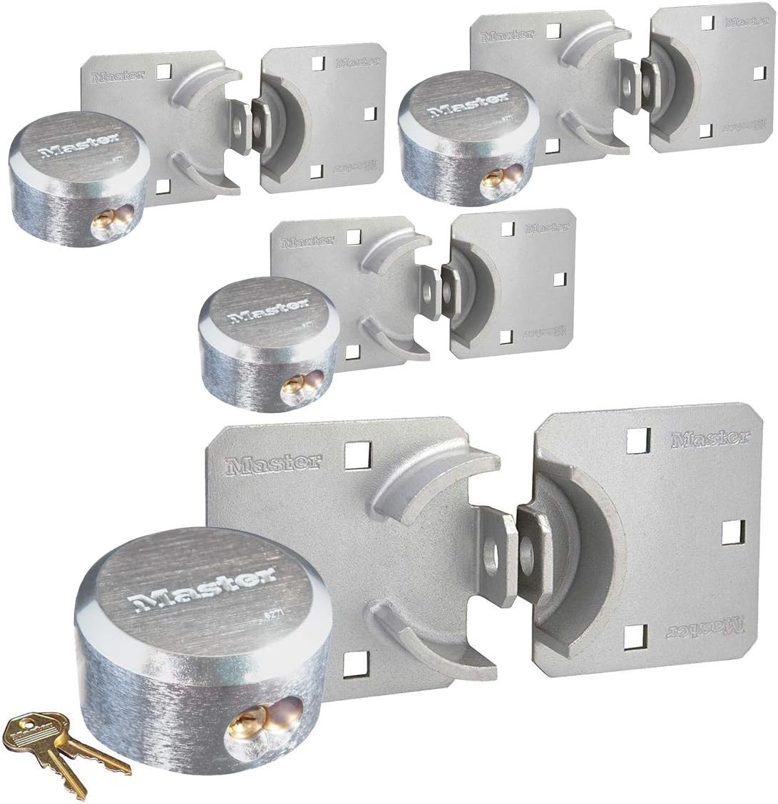 4 Keyed Alike Padlocks with Hidden Shackle B84212