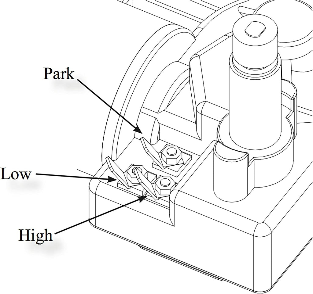Wiper Motor, 1.5" Shaft, 12V, Two-Speed Switch Installed X279023