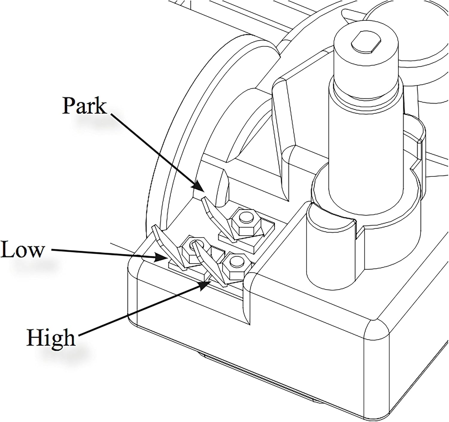 Wiper Motor, 1.5" Shaft, 12V, Two-Speed Switch Installed X279023
