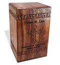 Hand-Carved Solid Rosewood Cremation Urn G409588