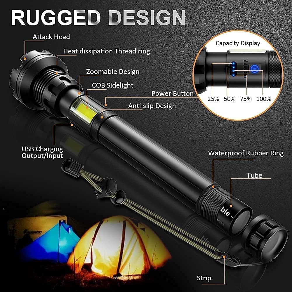 90000 High Lumens LED Tactical Flashlight A2030