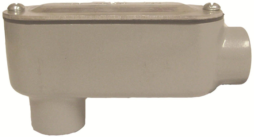 4in Aluminum Die Cast Threaded Conduit Body with Flat Cover & Gasket E5166
