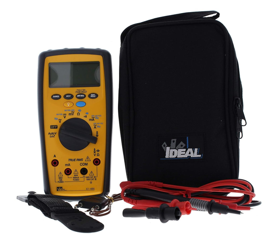 Digital Multi-Meter with TRMS, Temp, Cap, Hz, Backlight, CATIII for 600v A732