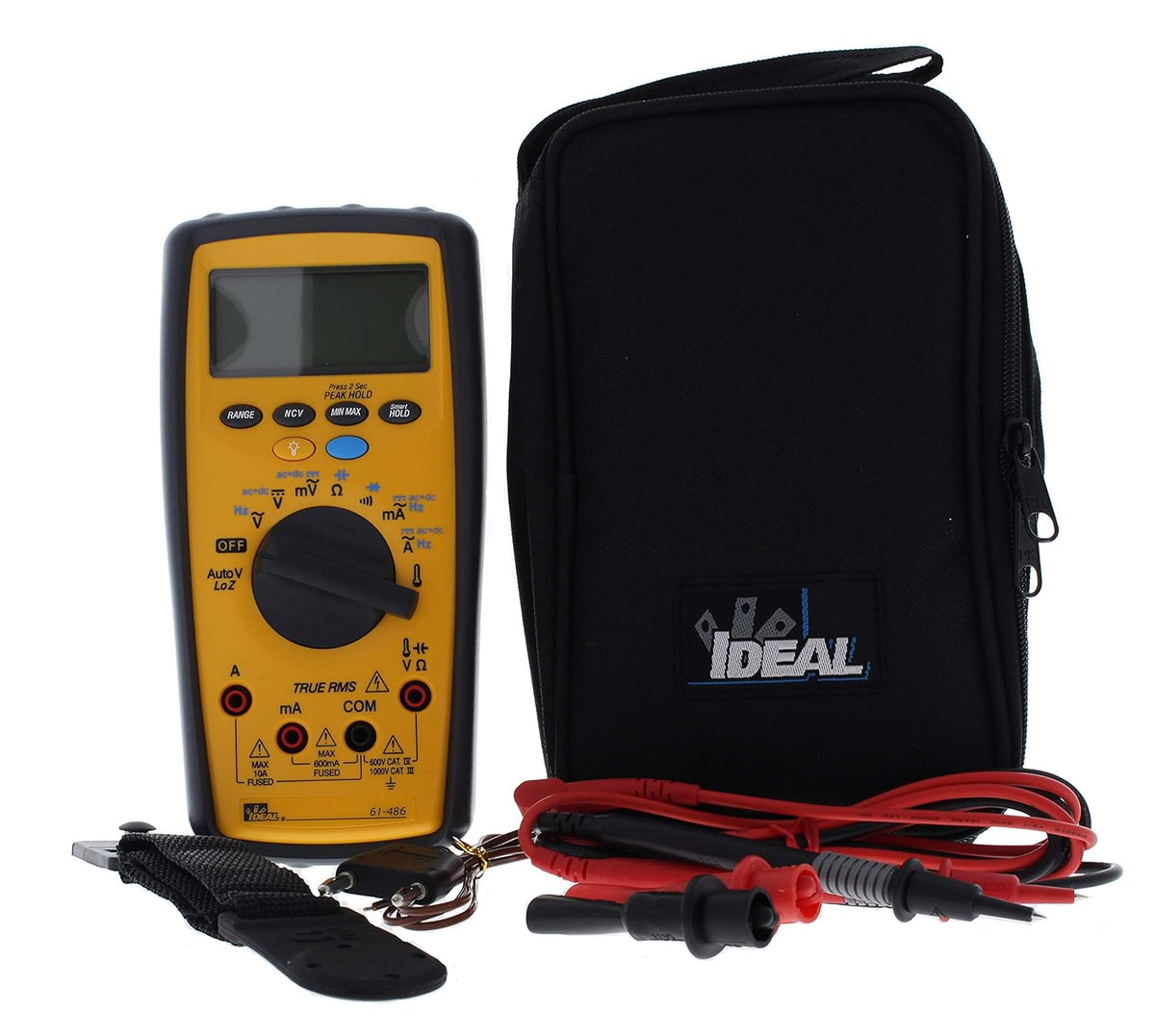 Digital Multi-Meter with TRMS, Temp, Cap, Hz, Backlight, CATIII for 600v A732
