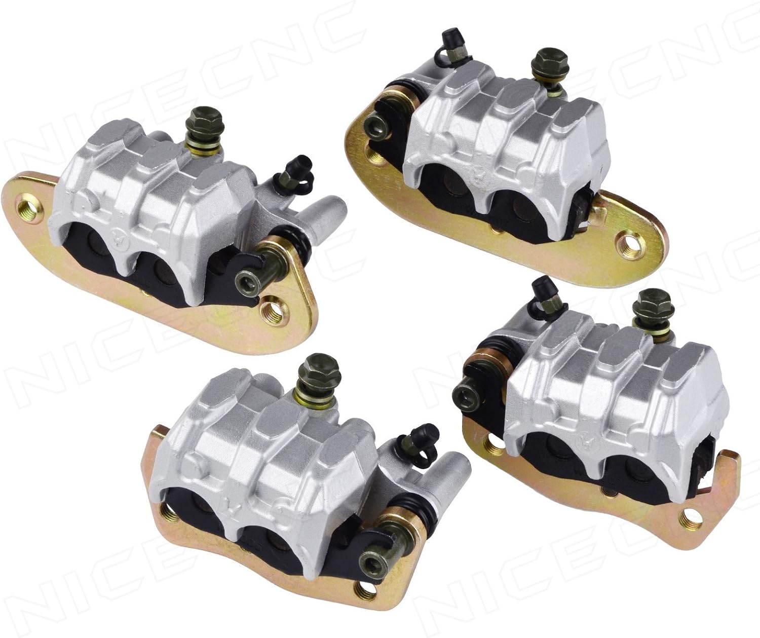 Front + Rear Brake Calipers Set with Pads Pack of 2 L929596