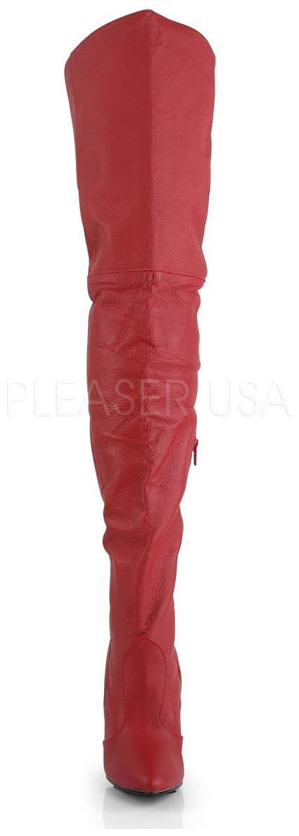 Red Leather 14 Pleaser M52568