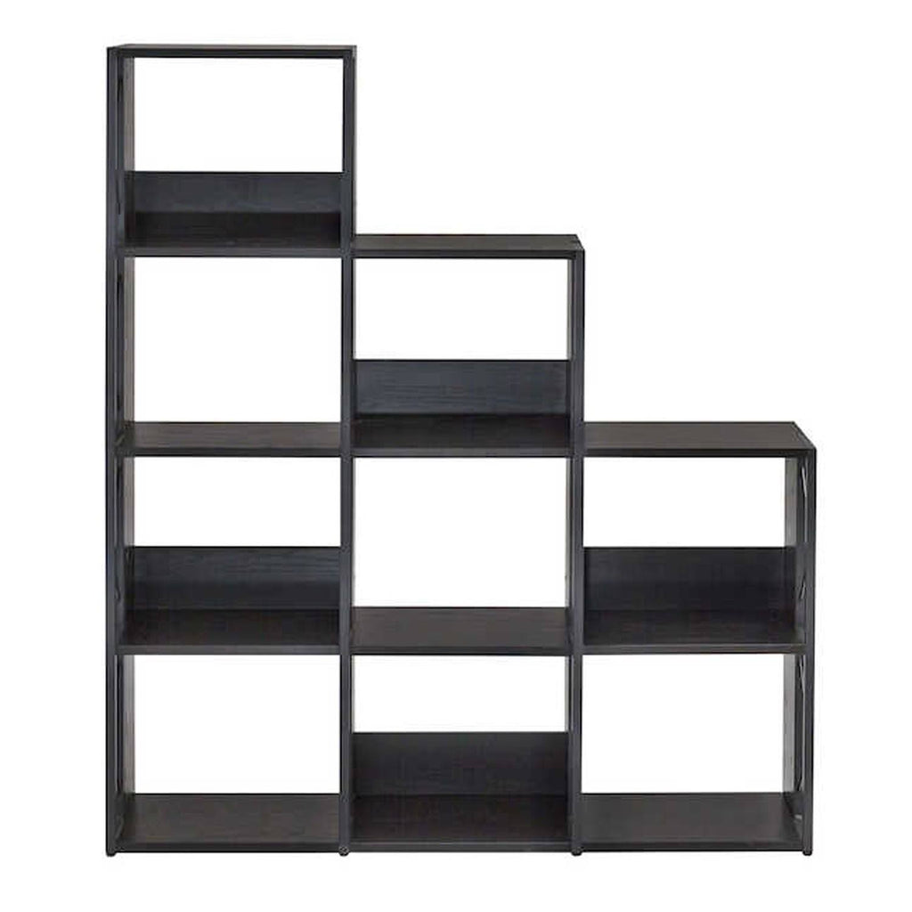 Black 9-Shelf Bookcase G903