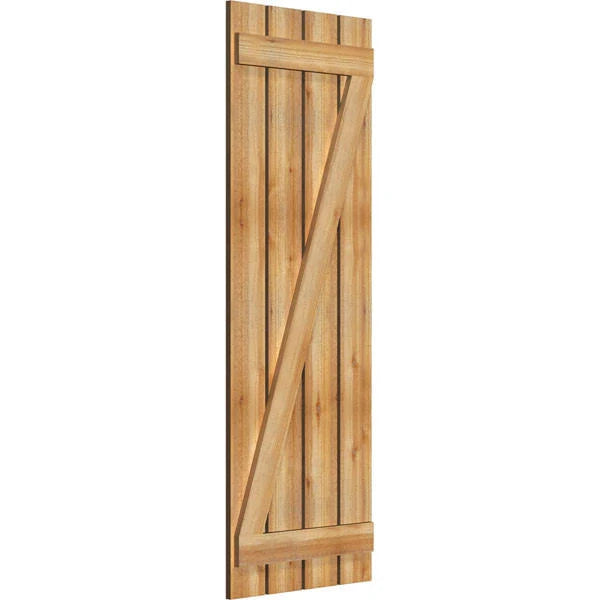 Board-n-Batten Shutters with Z-Bar, Rough Sawn Western Red Cedar R114870