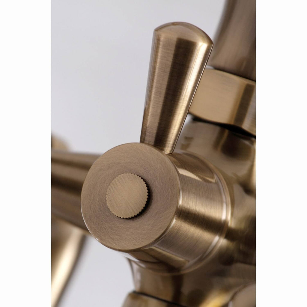 Brushed Brass Clawfoot Tub Faucet with Hand Shower M994236