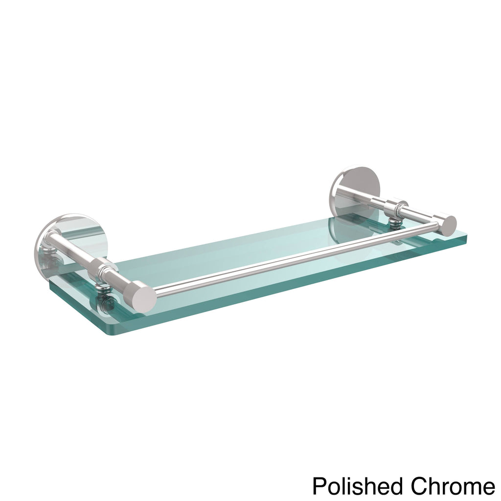 16 inch Tempered Glass Shelf with Gallery Rail, Oil Rubbed Bronze O934