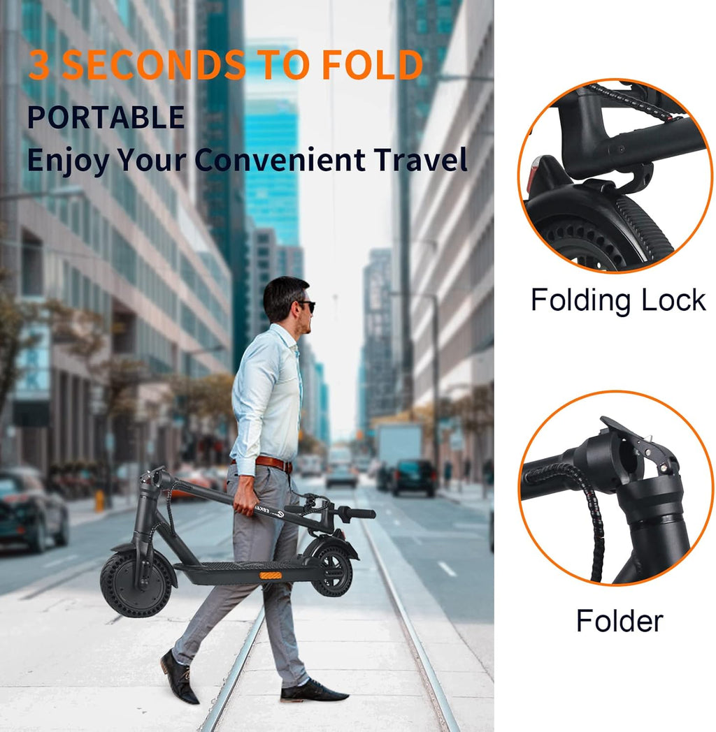 Foldable Electric Scooter with 350W Motor, 8.5 Inch Solid Tire R593
