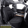 Custom Fit Seat Covers for Chevy Silverado Sierra 1500 Crew Cab (Black&Red) F324