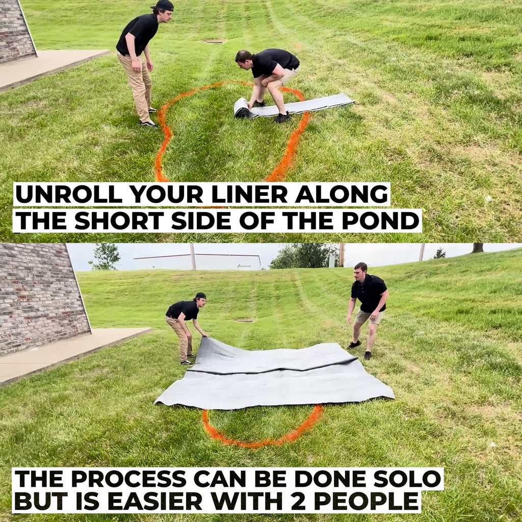 20 ft. x 20 ft. 45 Mil EPDM Rubber Pond Liner with Underlayment V3716