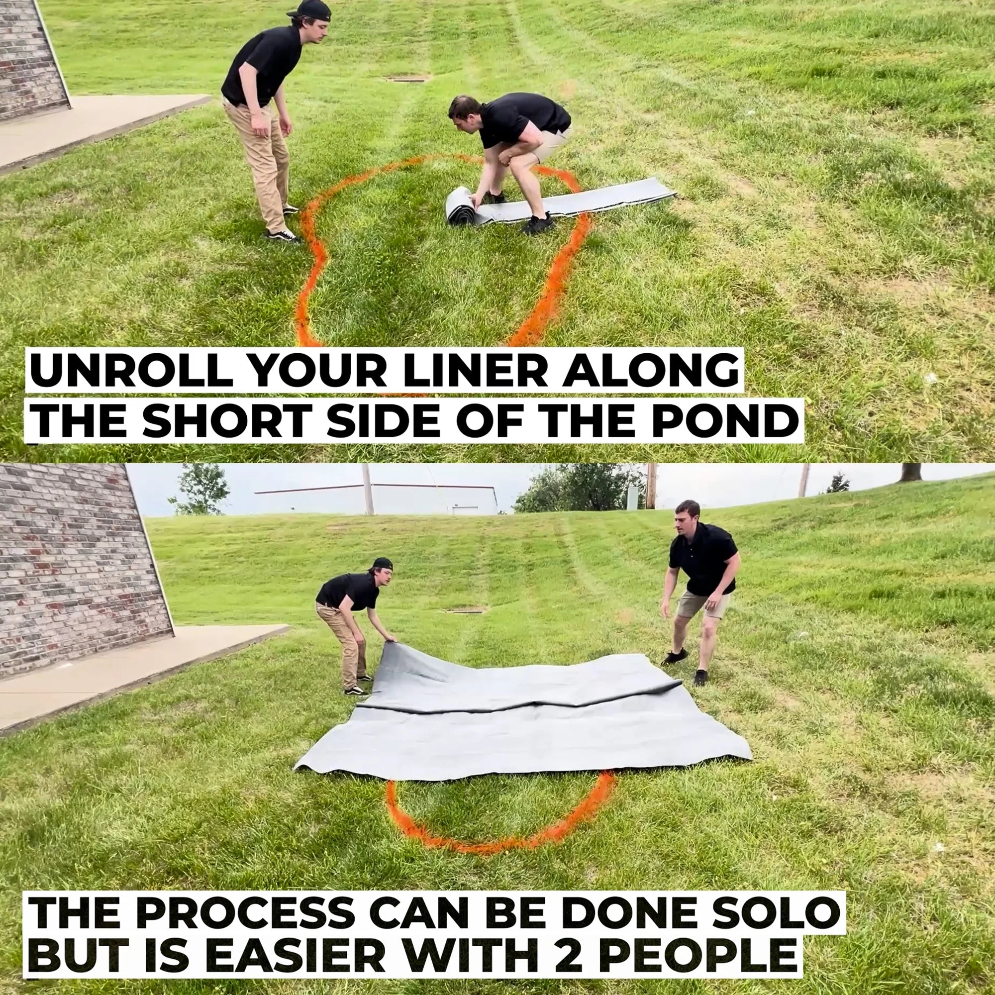 20 ft. x 20 ft. 45 Mil EPDM Rubber Pond Liner with Underlayment V3716