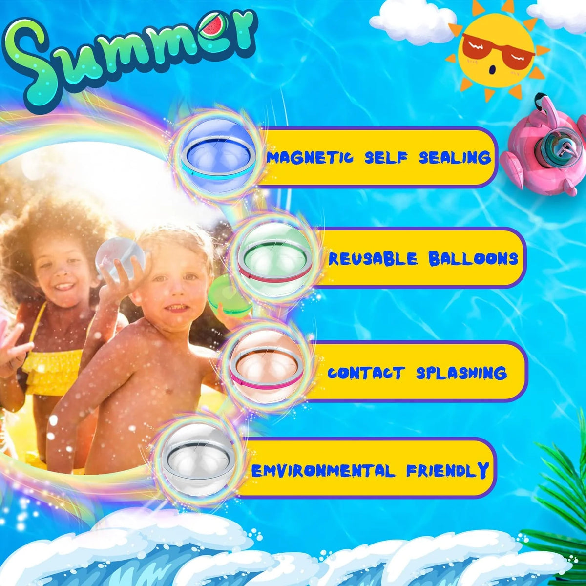 12 PCS Refillable Silicone Water Balloons T835