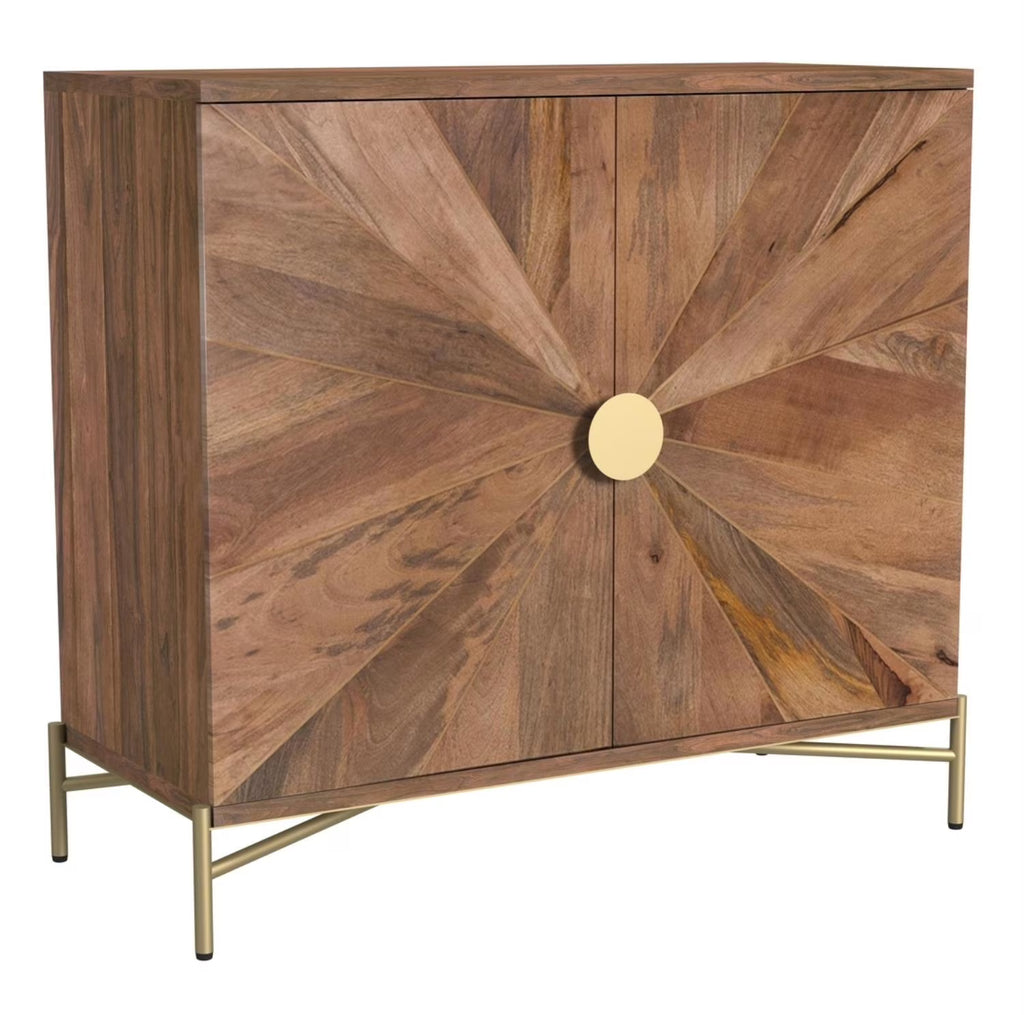 Brown Mango Wood Two Door Cabinet X4210
