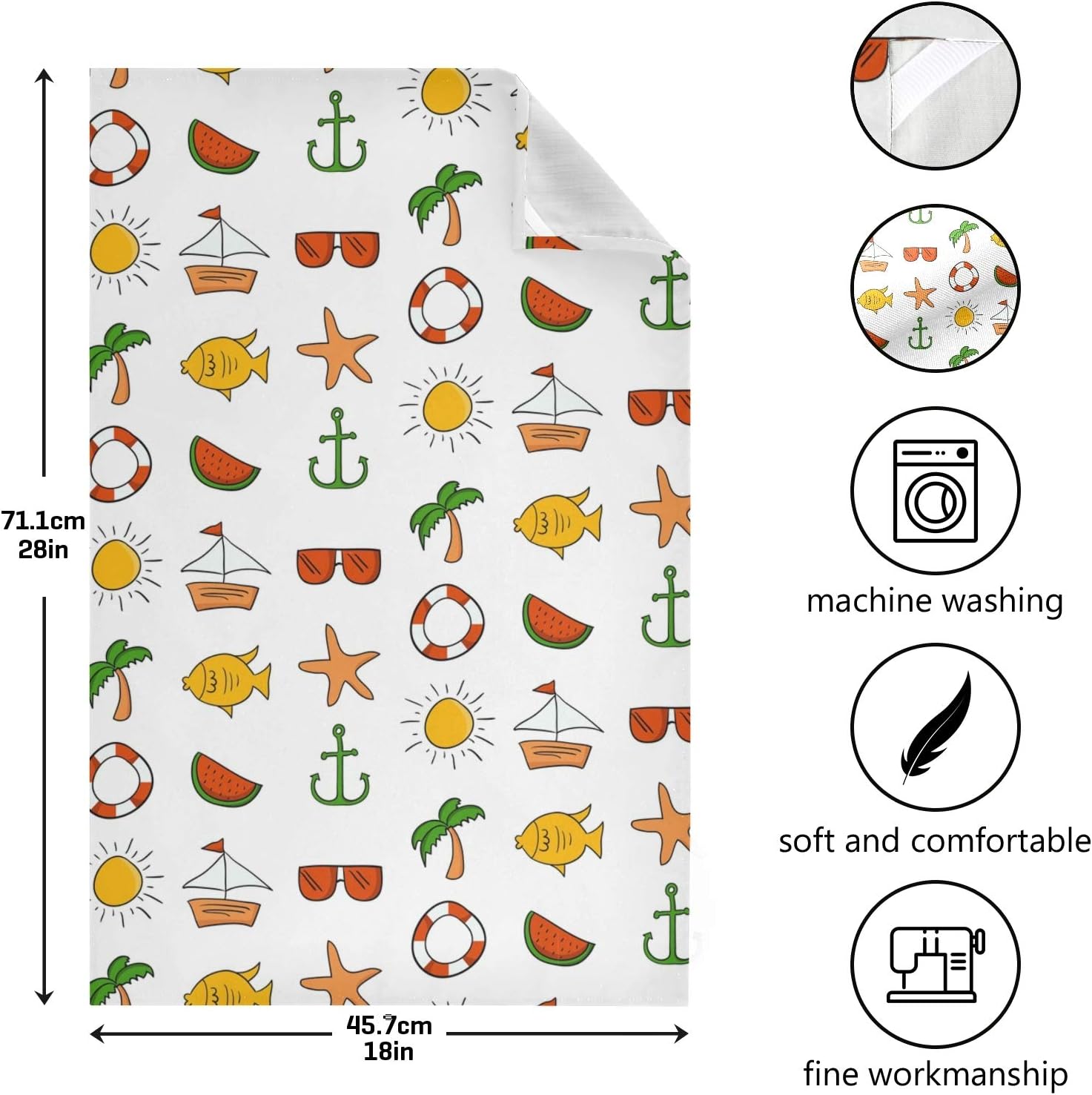 Kitchen Dish & Tea Towel, 28x18in-6 PCS V353266