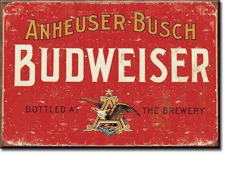Vintage Tin Budweiser Signs L79500