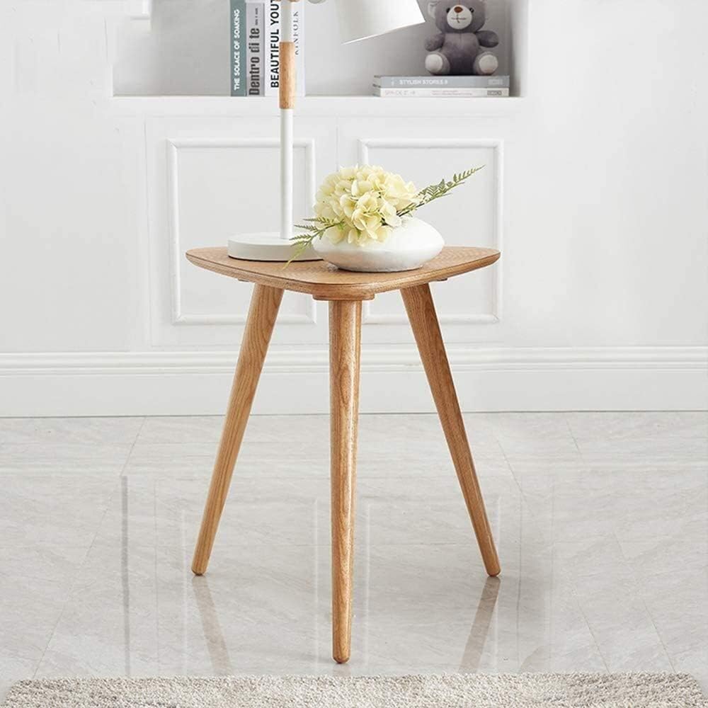 Triangle Solid Wood Side Table 19.6 x 18.3 x 21.6 in P250312
