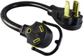 RV/Generator Dogbone Adapter 1.5ft NEMA 50 Amp Male to 30 Amp TT-30R Female Heavy Duty 10/3 STW Pigtail 4 Prongs to 3 Prongs Pack of 2 W1058